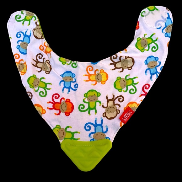 NWOT NUBY Baby Teething Bibs w/ Teethers - Picture 3 of 6